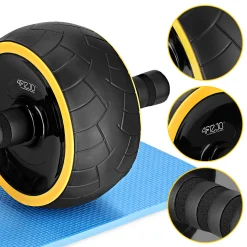 Kółko do ćwiczeń mięśni brzucha AB WHEEL XL żółte