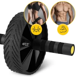 Kółko do ćwiczeń mięśni brzucha AB WHEEL PRO żółte