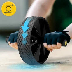 Kółko do ćwiczeń mięśni brzucha AB WHEEL PRO żółte