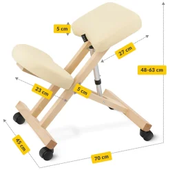 Klękosiad klęcznik do pracy PURE beżowy