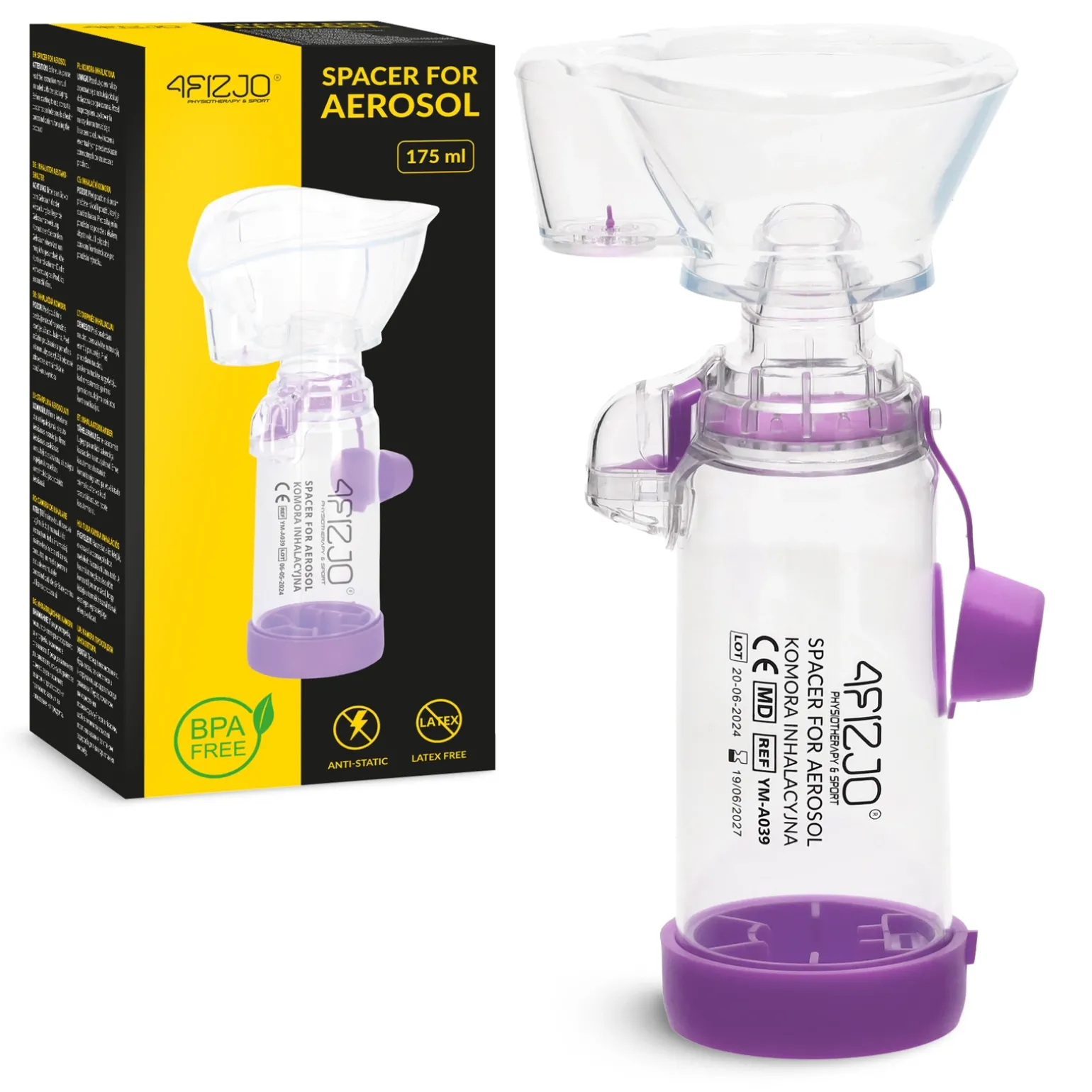 Komora do inhalowania fioletowa