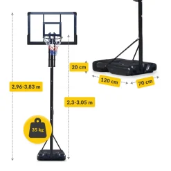 Kosz do koszykówki wolnostojący regulowany FALCON DUNKER