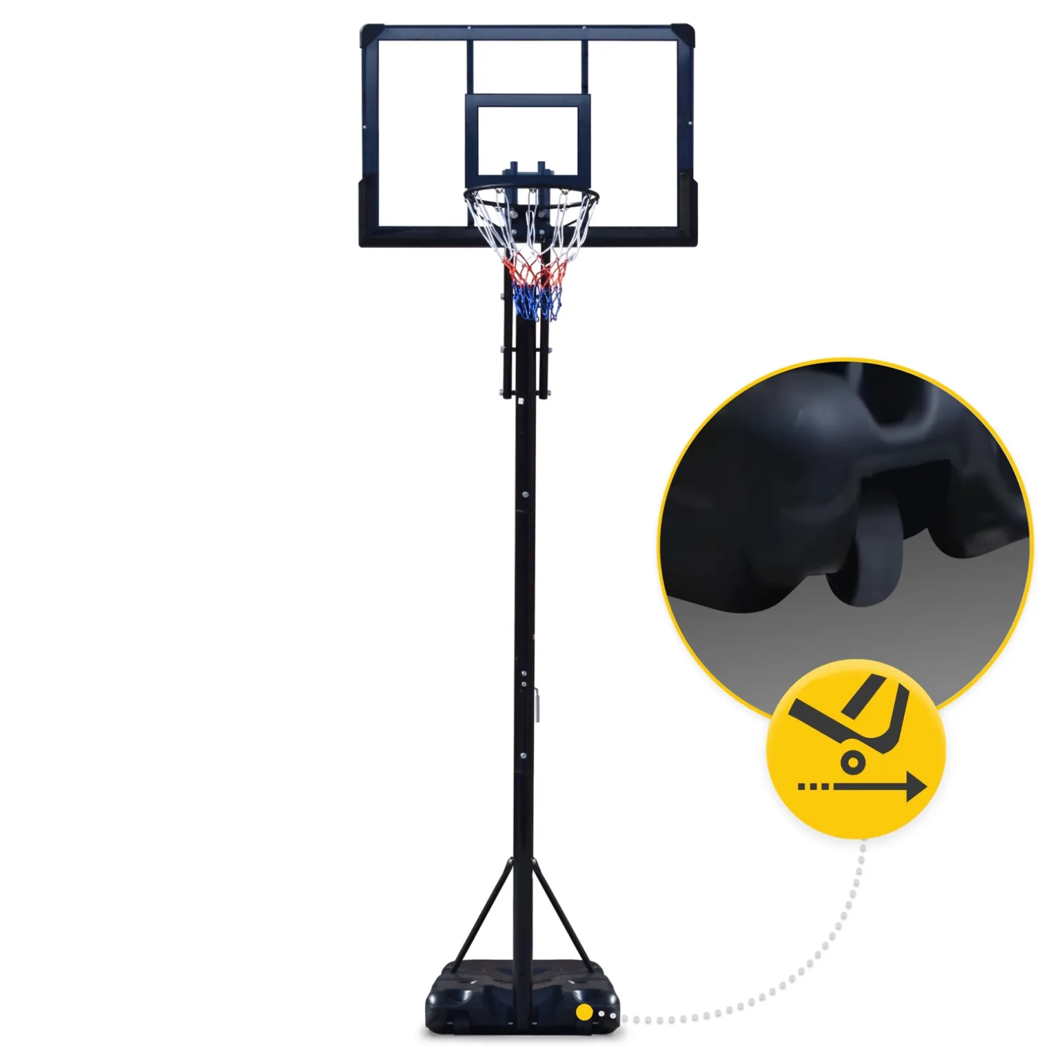 Kosz do koszykówki wolnostojący regulowany FALCON DUNKER