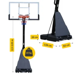Kosz do koszykówki wolnostojący regulowany FALCON ALL STAR