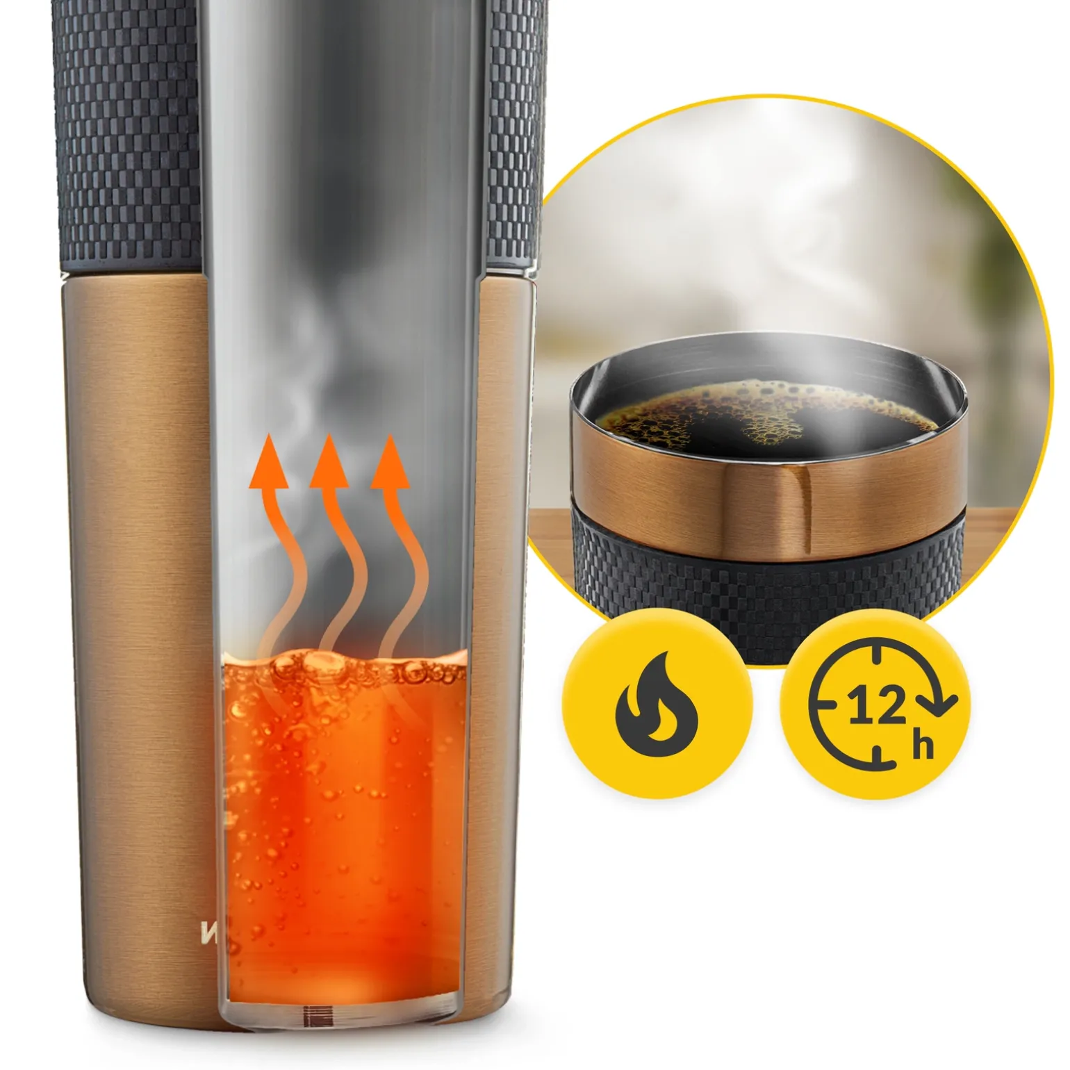 Kubek termiczny Mountain Goat TRAVEL 450 ml brązowy