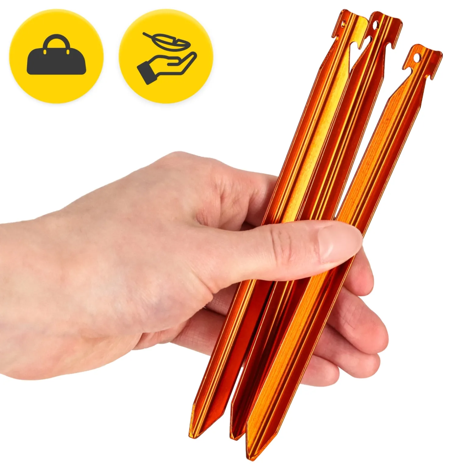 Śledzie aluminiowe do namiotu 18 cm V-kształtne 10 szt.