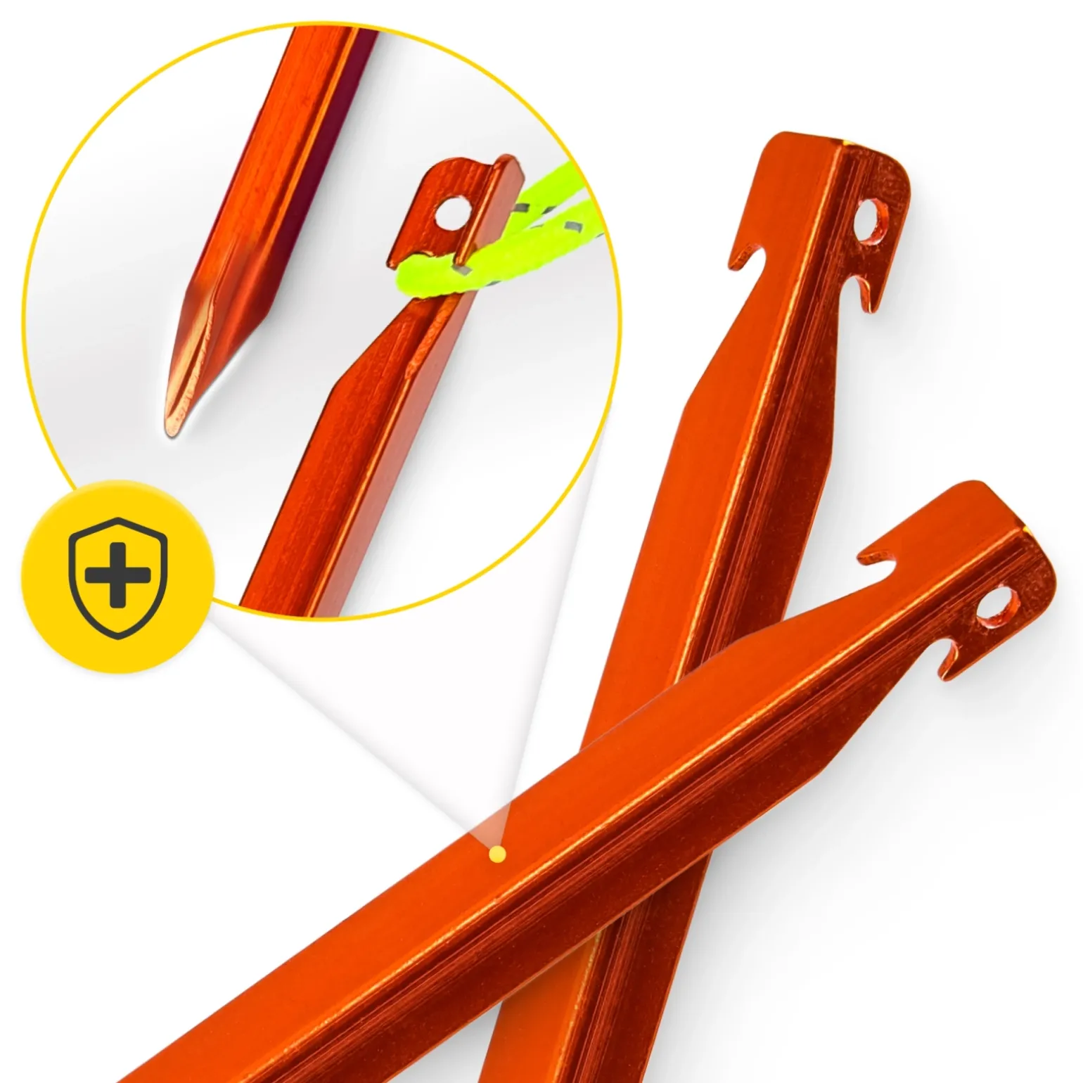 Śledzie aluminiowe do namiotu 18 cm V-kształtne 10 szt.
