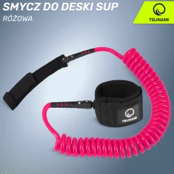 Linka bezpieczeństwa do deski SUP TSUNAMI różowa