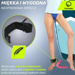 Linka bezpieczeństwa do deski SUP TSUNAMI różowa