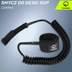 Linka bezpieczeństwa do deski SUP TSUNAMI czarna
