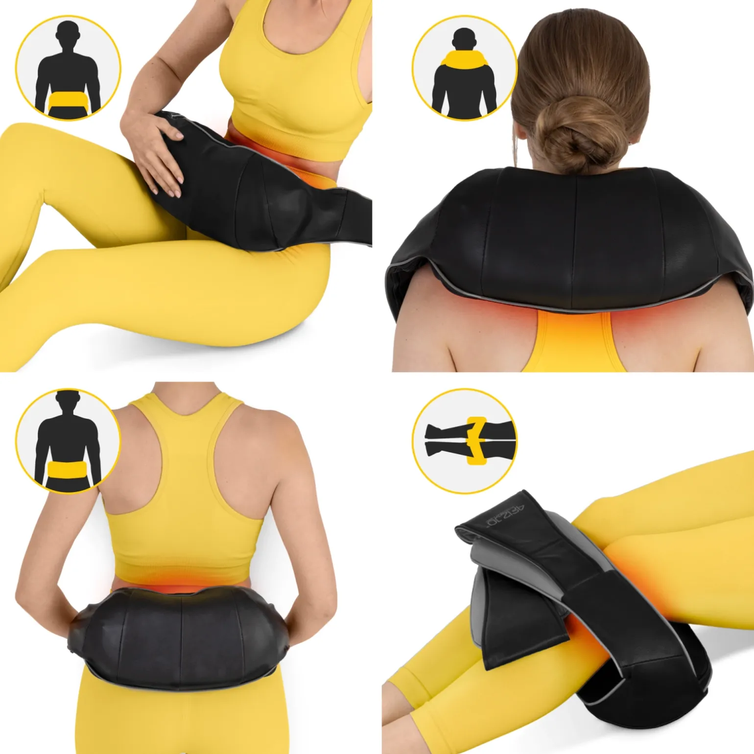 Masażer do karku i szyi SHIATSU PRO+ szary