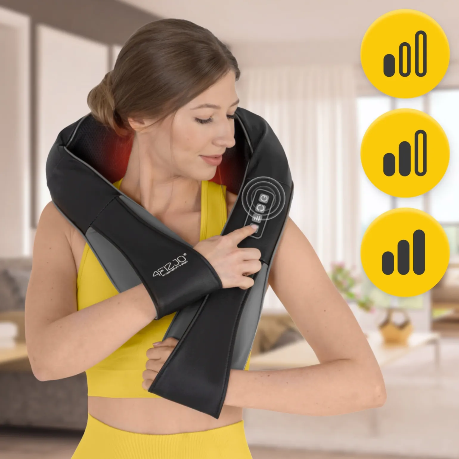 Masażer do karku i szyi SHIATSU PRO+ szary