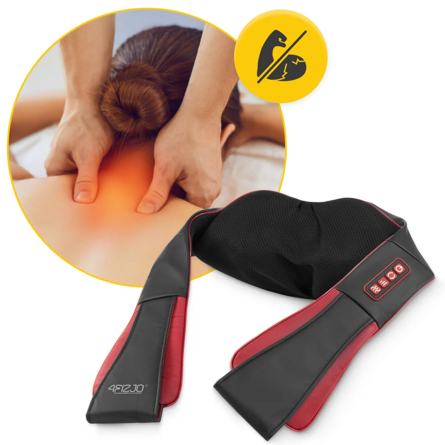 Masażer do karku i szyi SHIATSU PRO+ wiśniowy