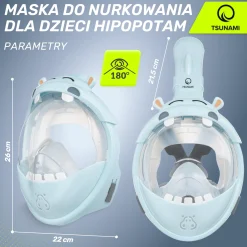 Maska do nurkowania dla dzieci TSUNAMI HIPPO