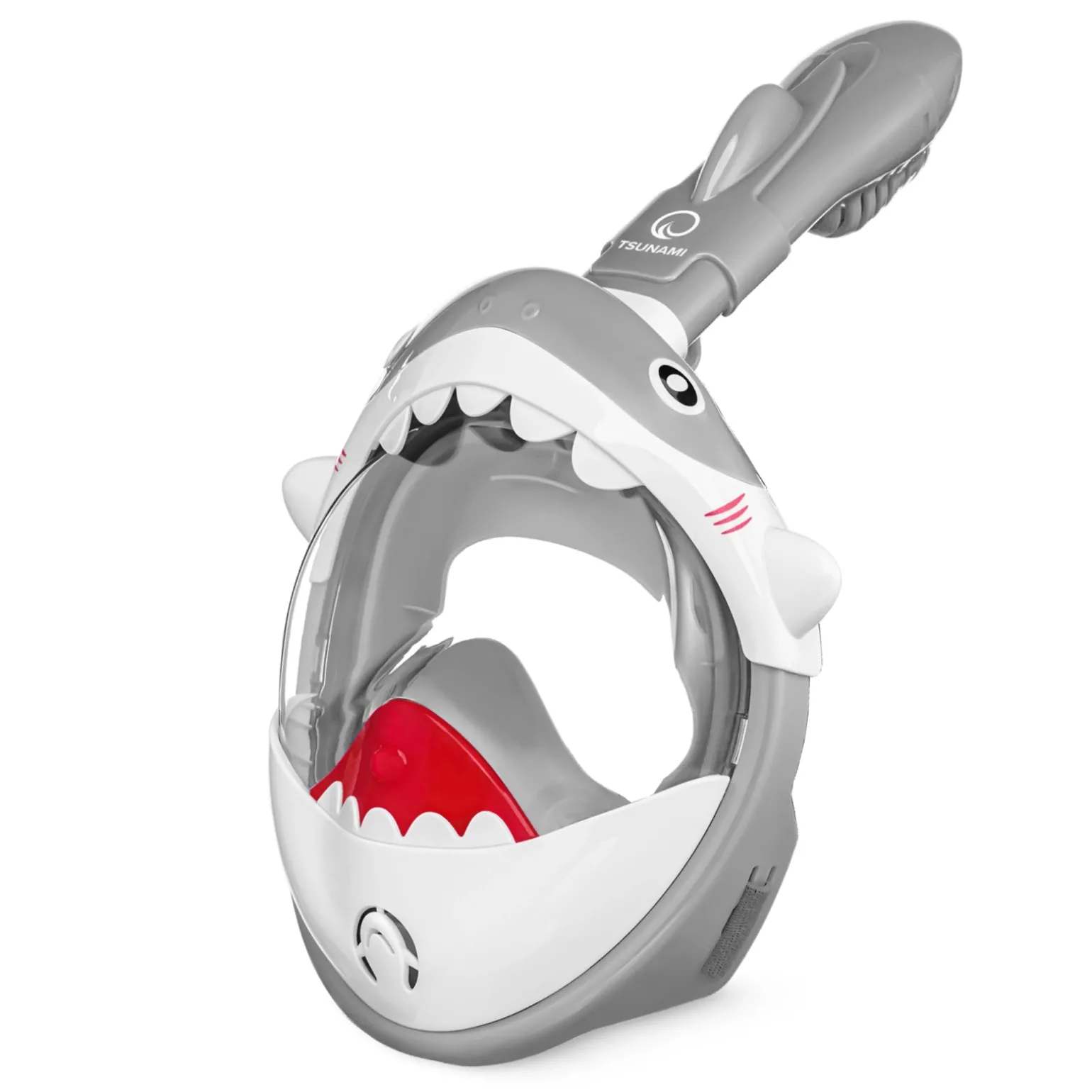 Maska do nurkowania dla dzieci TSUNAMI SHARK szara