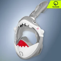 Maska do nurkowania dla dzieci TSUNAMI SHARK szara