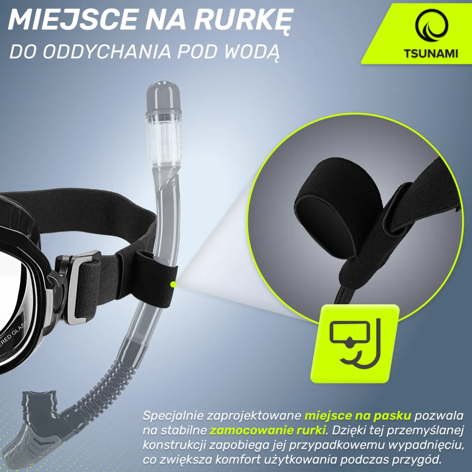 Maska do nurkowania i snorkelingu TSUNAMI