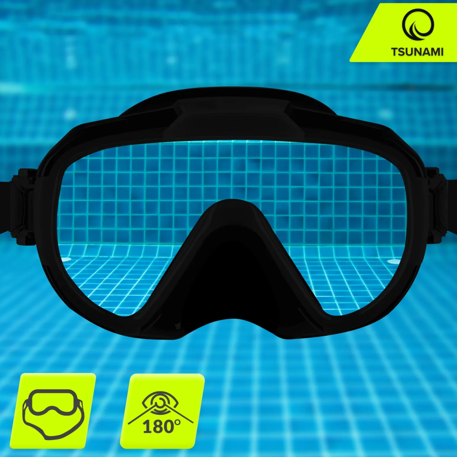 Maska do nurkowania i snorkelingu TSUNAMI