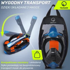 Maska do nurkowania pełnotwarzowa TSUNAMI PRO L/XL
