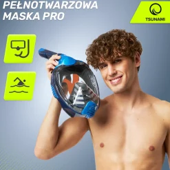 Maska do nurkowania pełnotwarzowa TSUNAMI PRO L/XL