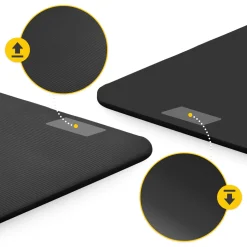 Mata do ćwiczeń fitness i jogi NBR 180 × 60 × 1 cm czarna