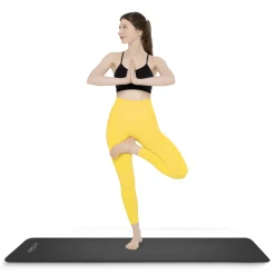 Mata do ćwiczeń fitness i jogi NBR 180 × 60 × 1 cm czarna