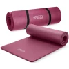 Mata do ćwiczeń fitness i jogi NBR 180 × 60 × 1,5 cm bordowa