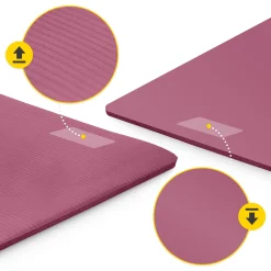 Mata do ćwiczeń fitness i jogi NBR 180 × 60 × 1,5 cm bordowa