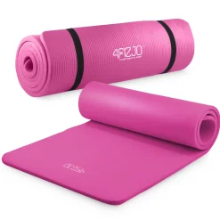 Mata do ćwiczeń fitness i jogi NBR 180 × 60 × 1 cm różowa