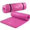 Mata do ćwiczeń fitness i jogi NBR 180 × 60 × 1,5 cm różowa