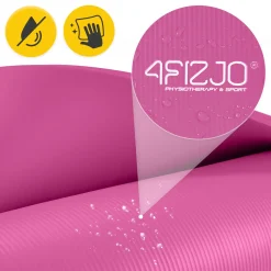 Mata do ćwiczeń fitness i jogi NBR 180 × 60 × 1,5 cm różowa