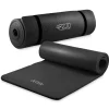 Mata do ćwiczeń fitness i jogi NBR 180 × 60 × 1,5 cm czarna