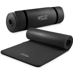 Mata do ćwiczeń fitness i jogi NBR 180 × 60 × 1,5 cm czarna
