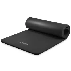 Mata do ćwiczeń fitness i jogi NBR 180 × 60 × 1,5 cm czarna