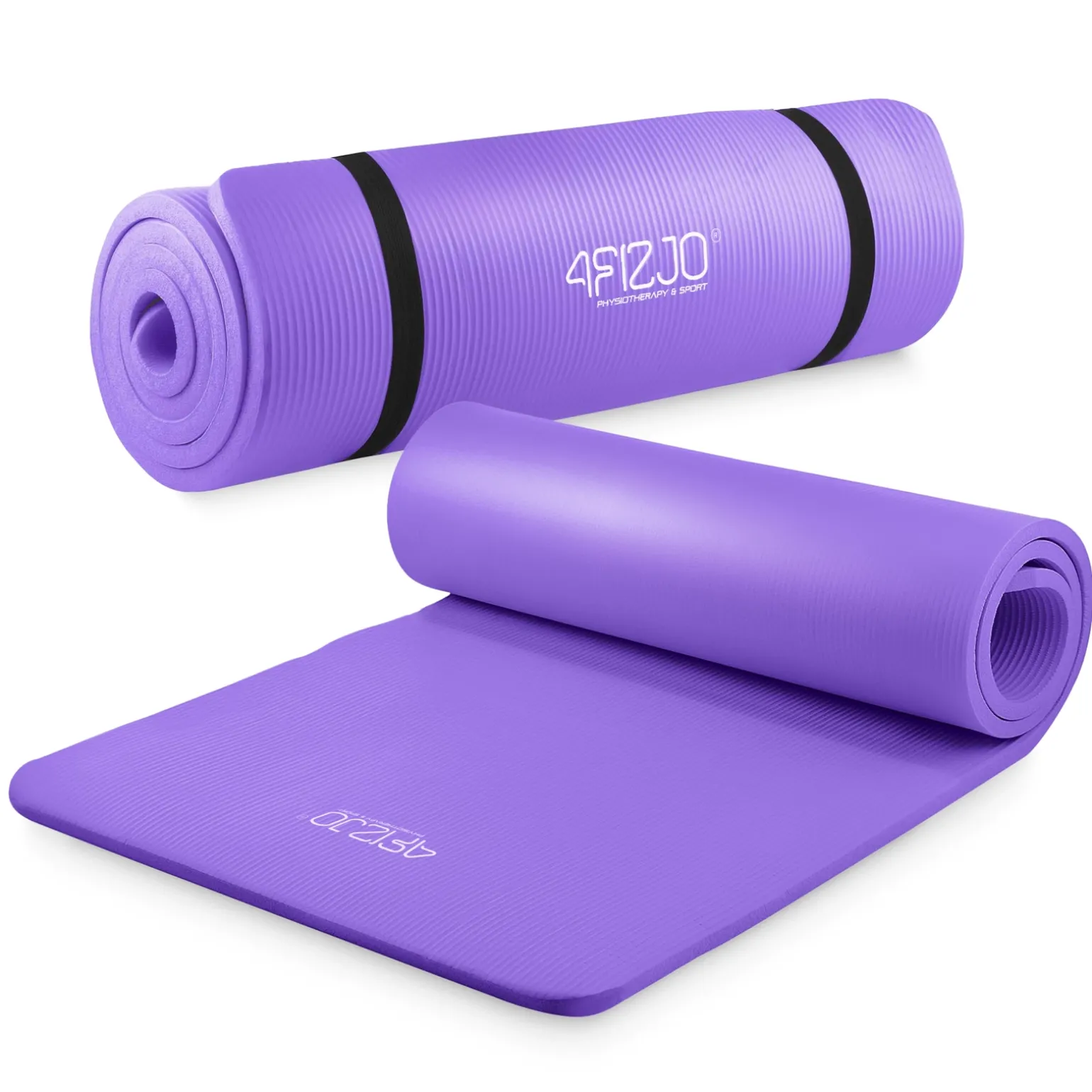 Mata do ćwiczeń fitness i jogi NBR 180 × 60 × 1 cm fioletowa
