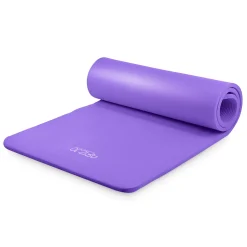 Mata do ćwiczeń fitness i jogi NBR 180 × 60 × 1 cm fioletowa