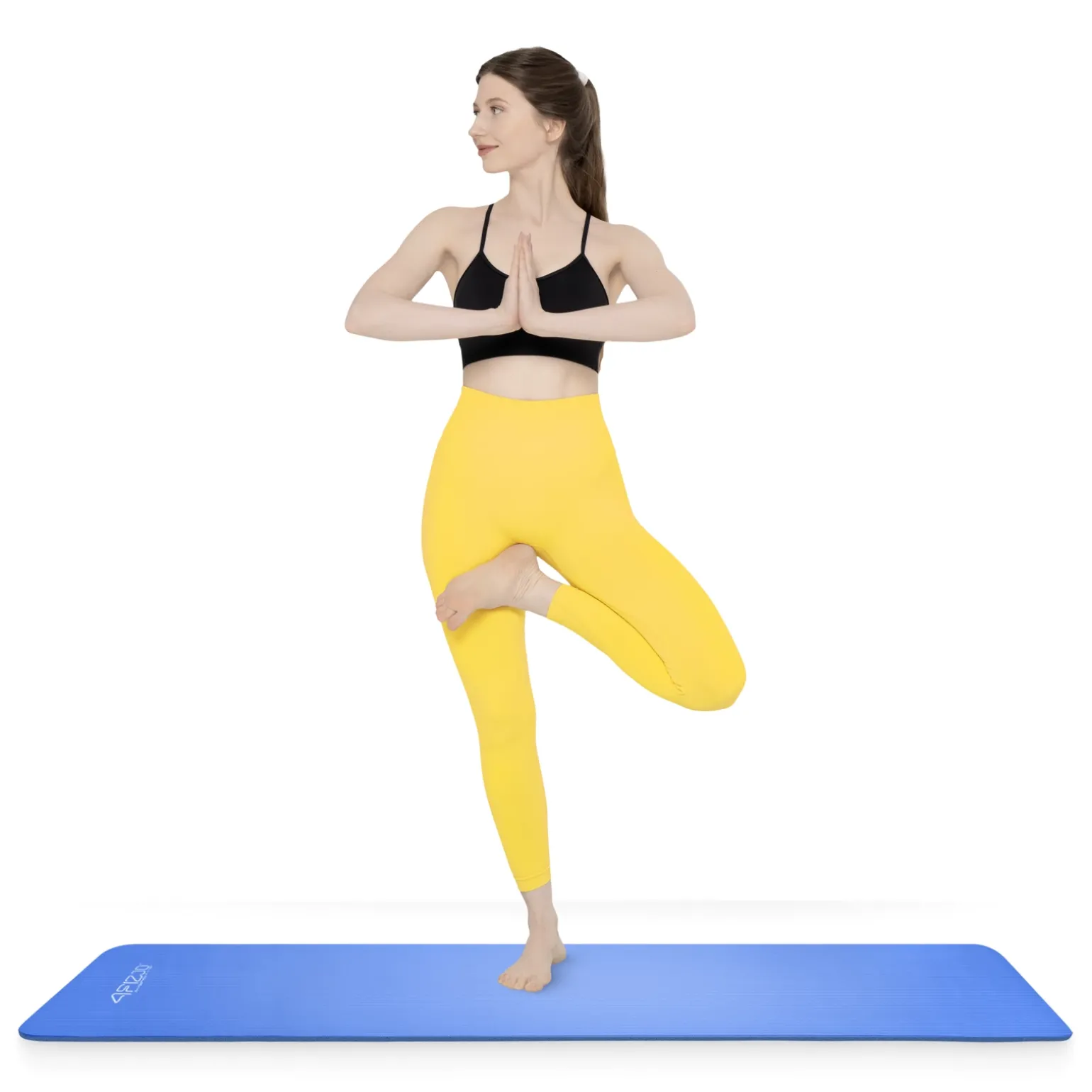 Mata do ćwiczeń fitness i jogi NBR 180 × 60 × 1,5 cm granatowa
