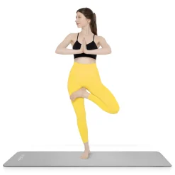 Mata do ćwiczeń fitness i jogi NBR 180 × 60 × 1,5 cm szara
