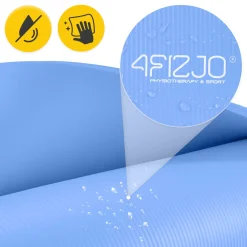 Mata do ćwiczeń fitness i jogi NBR 180 × 60 × 1 cm niebieska