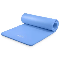 Mata do ćwiczeń fitness i jogi NBR 180 × 60 × 1 cm niebieska