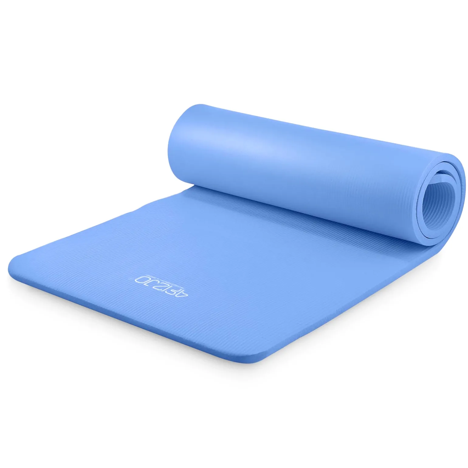 Mata do ćwiczeń fitness i jogi NBR 180 × 60 × 1 cm niebieska