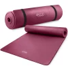Mata do ćwiczeń fitness i jogi NBR 190 × 100 × 1,5 cm bordowa