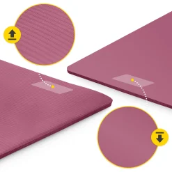 Mata do ćwiczeń fitness i jogi NBR 180 × 60 × 1 cm bordowa