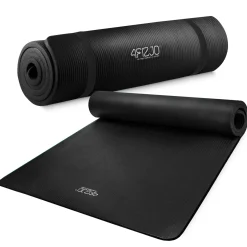 Mata do ćwiczeń fitness i jogi NBR 190 × 100 × 1,5 cm czarna