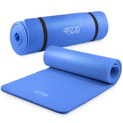 Mata do ćwiczeń fitness i jogi NBR 180 × 60 × 1 cm granatowa