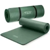 Mata do ćwiczeń fitness i jogi NBR 180 × 60 × 1,5 cm szałwiowa zieleń