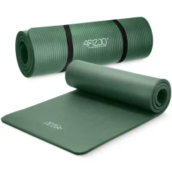 Mata do ćwiczeń fitness i jogi NBR 180 × 60 × 1,5 cm szałwiowa zieleń