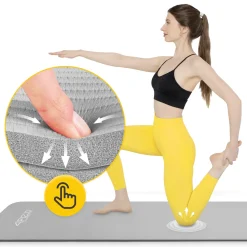 Mata do ćwiczeń fitness i jogi NBR 180 × 60 × 1 cm szara