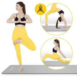 Mata do ćwiczeń fitness i jogi NBR 180 × 60 × 1 cm szara