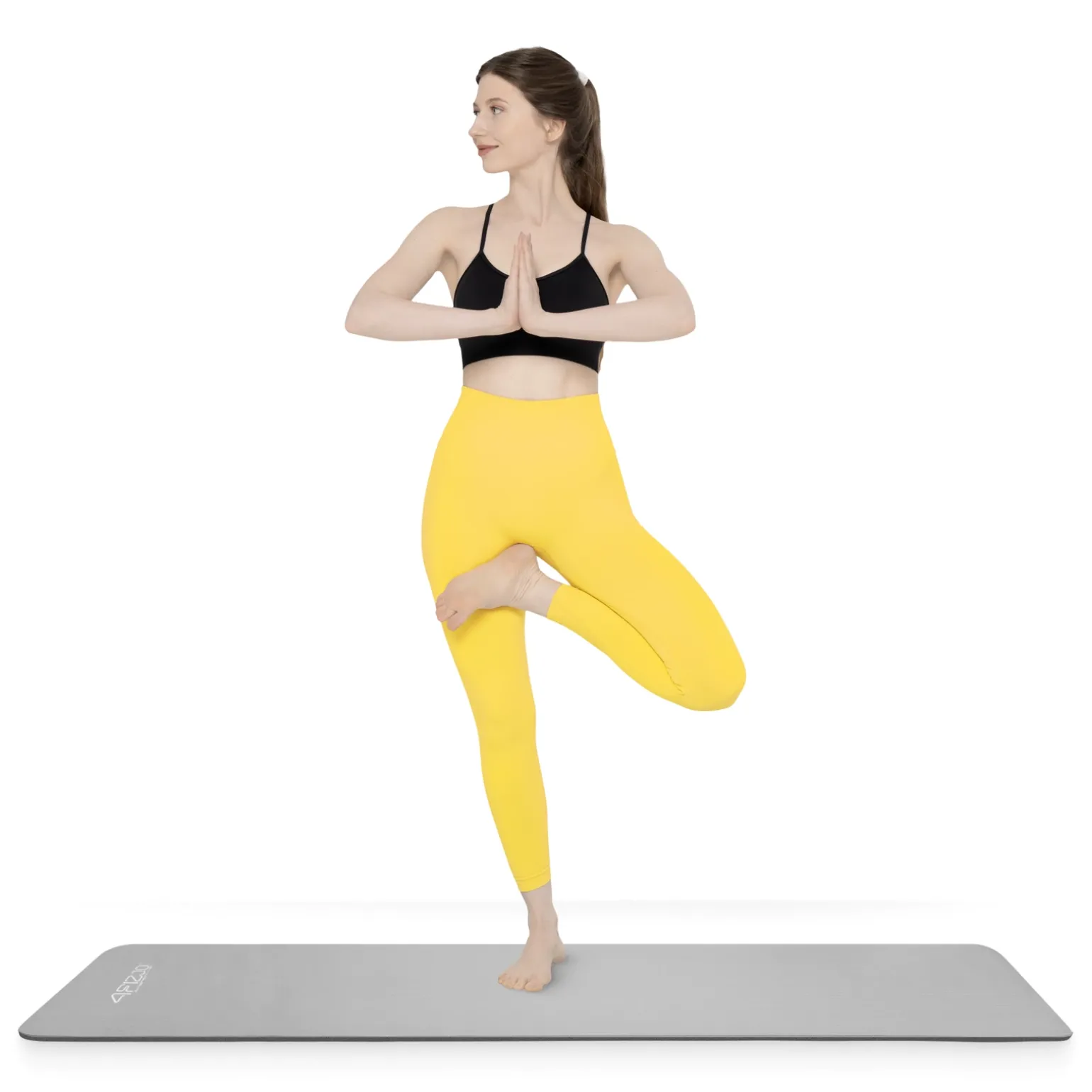 Mata do ćwiczeń fitness i jogi NBR 180 × 60 × 1 cm szara